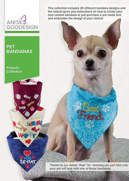 Super Easy Embroidered Dog Bandanna with Terial Magic! 