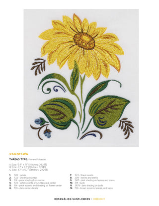 Rosemaling Sunflowers