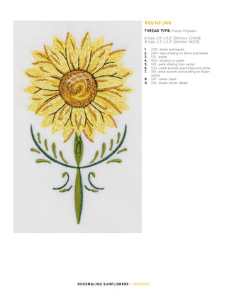 Rosemaling Sunflowers