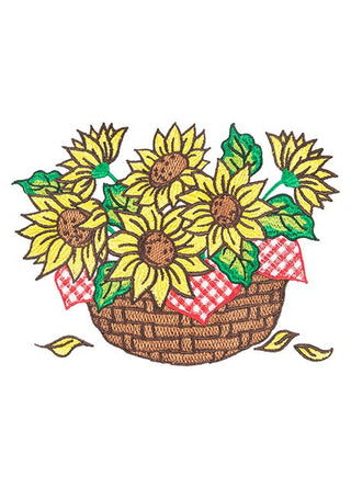 Basket of Sunflowers