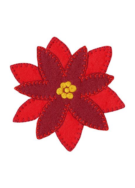 Blanket Stitch Poinsettia