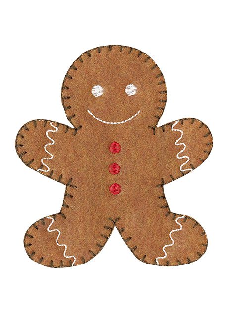 Blanket Stitch Gingerbread Man