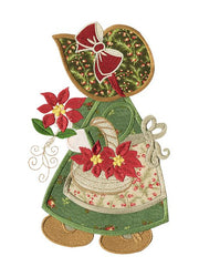 Sunbonnet Sue with Poinsettias