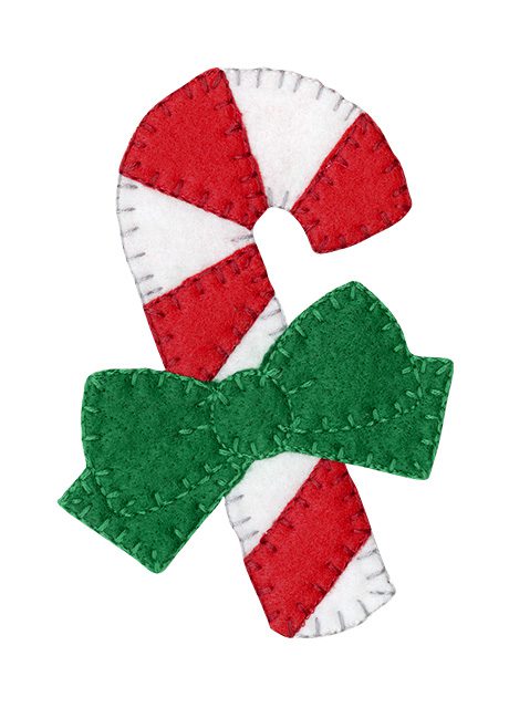 Blanket Stitch Candy Cane