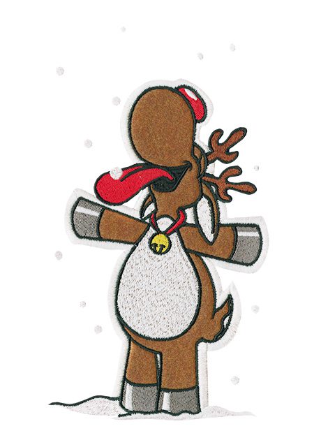 Rudolph Catching Snowflakes — Anita Goodesign