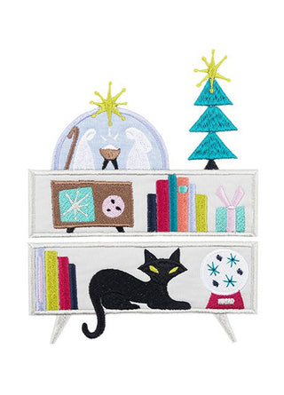 Mod Christmas Bookshelf