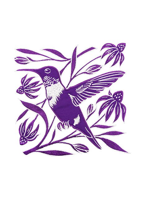 Woodcut Hummingbird