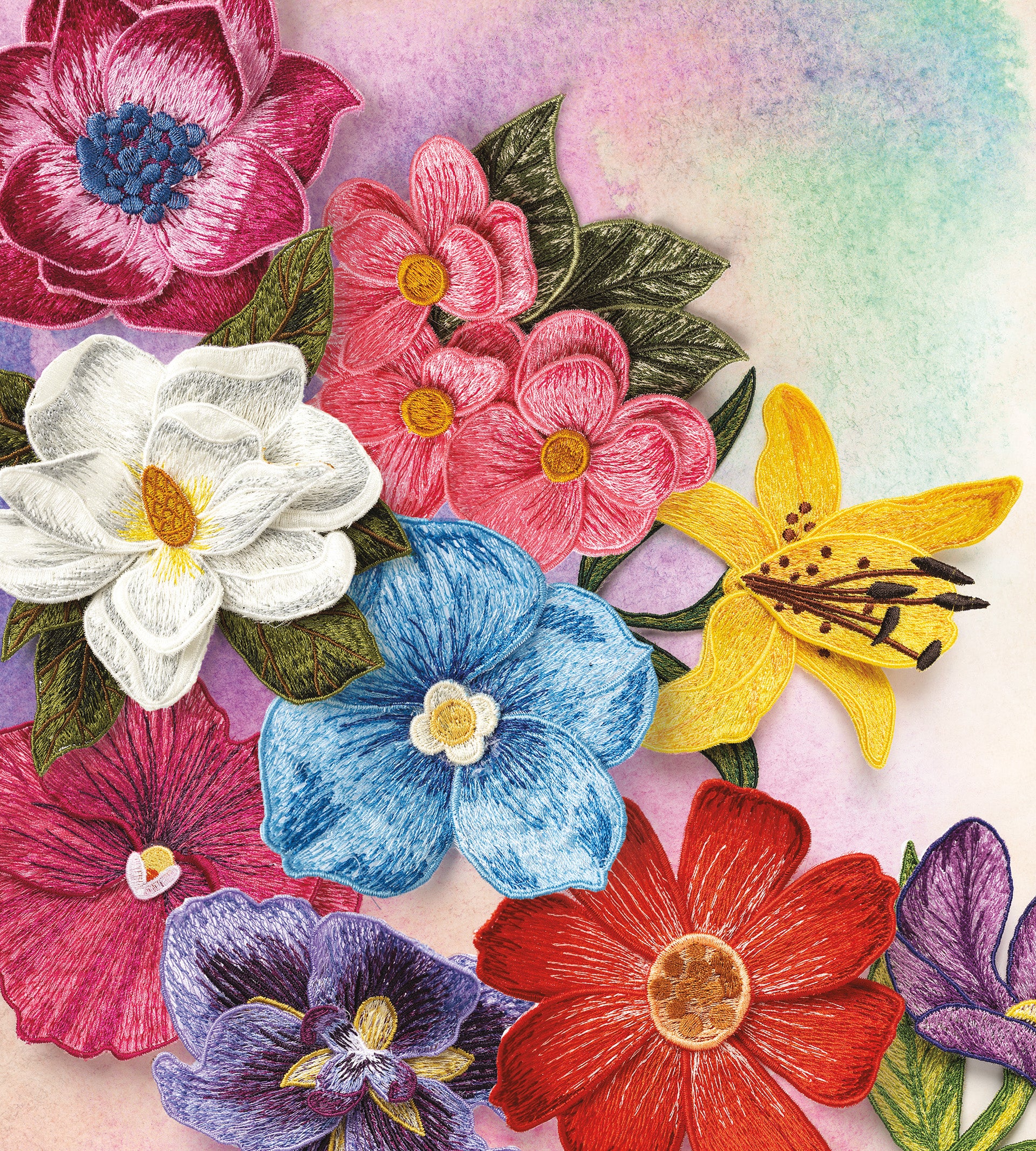 Poppy Vintage Stitch Monogram Frame Machine Embroidery Design Floral Flower