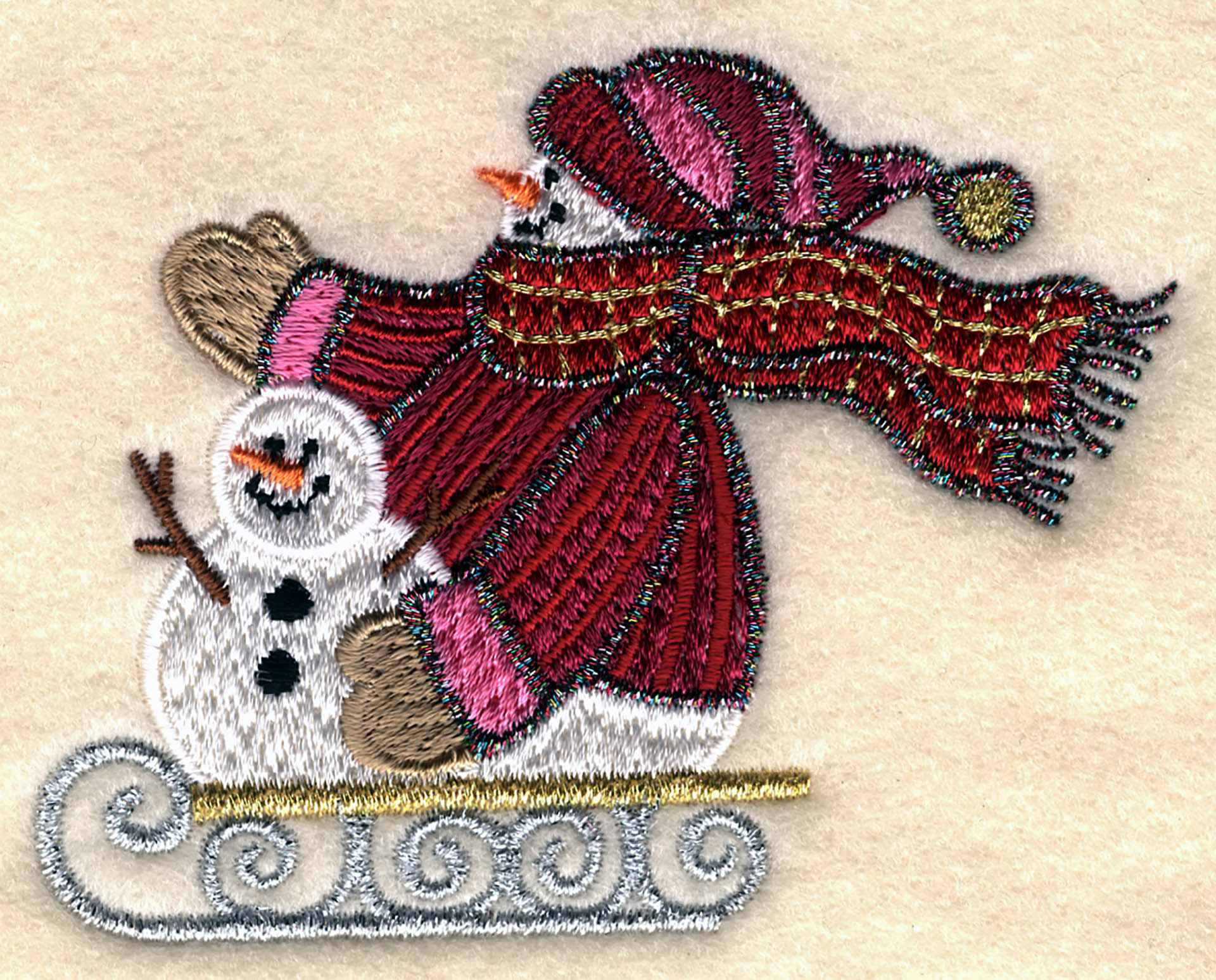 Project Bag for Cross Stitch, Embroidery, Needlework Cross Stitch Project  Bag Snowman Collection 