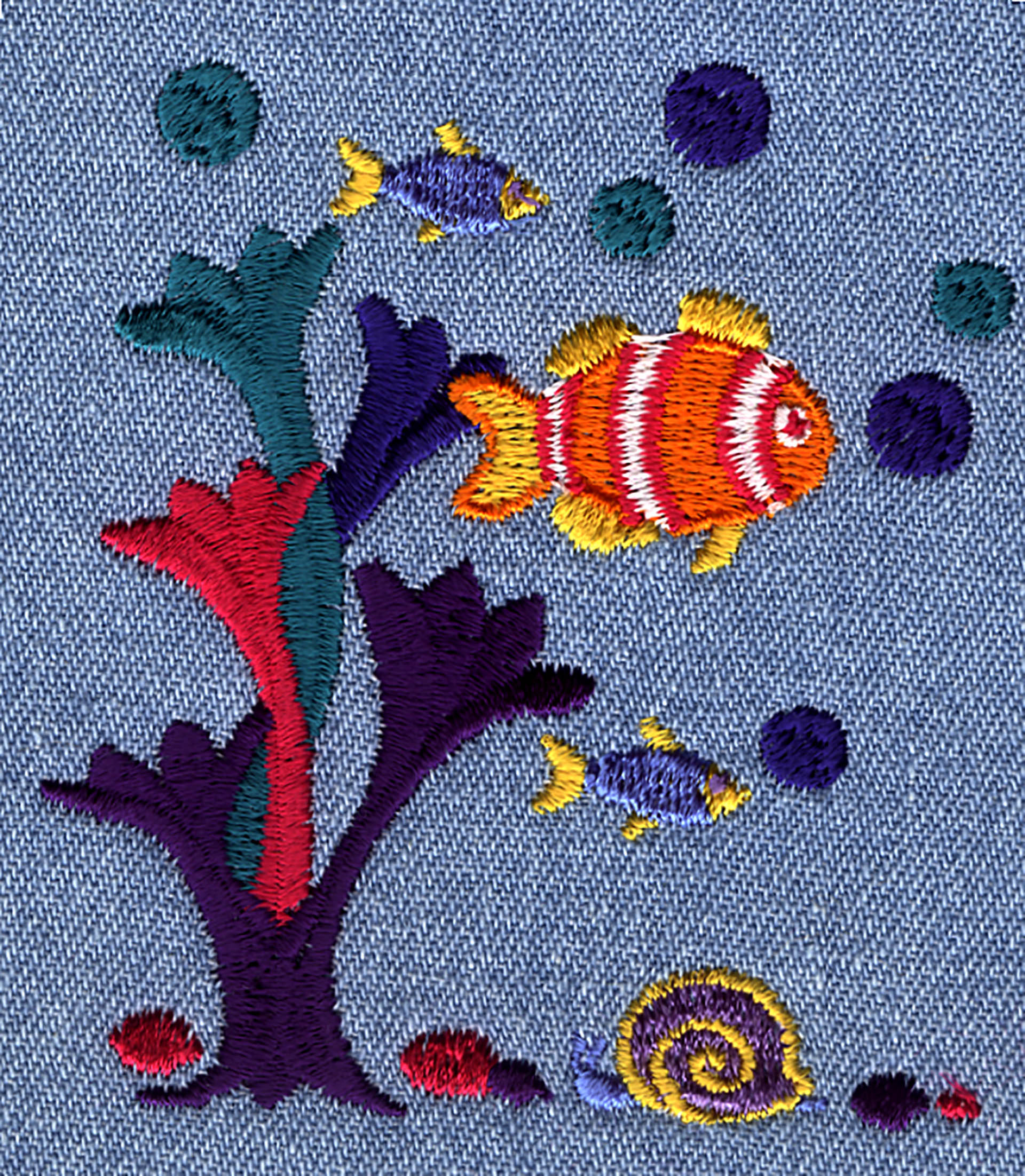 Embroidered Fish Tropical Fish Embroidery Designs