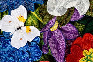 Spring Pansies Blue Version Hand Embroidery Pattern Digital 