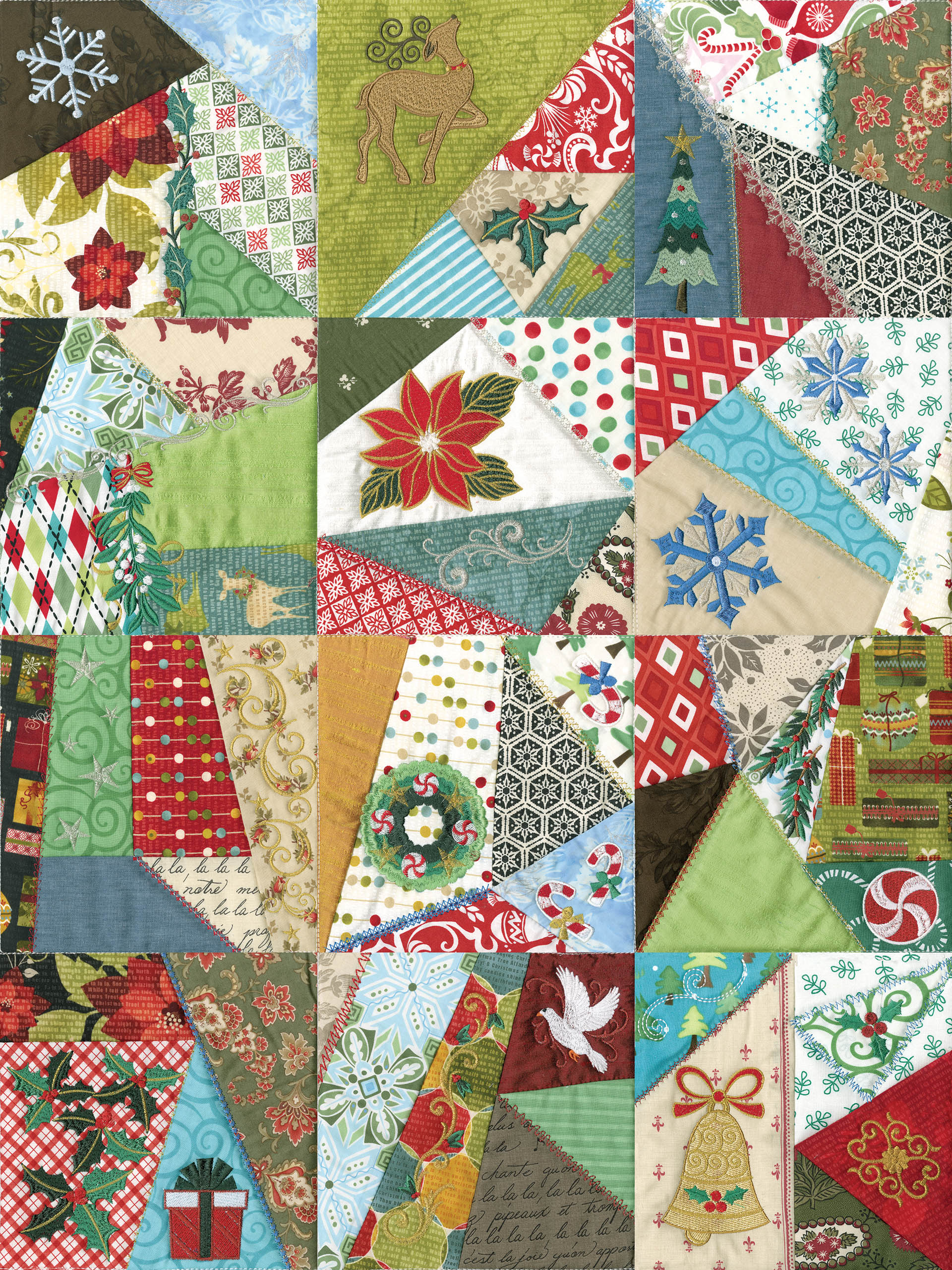 Christmas Crazy Quilt Blocks